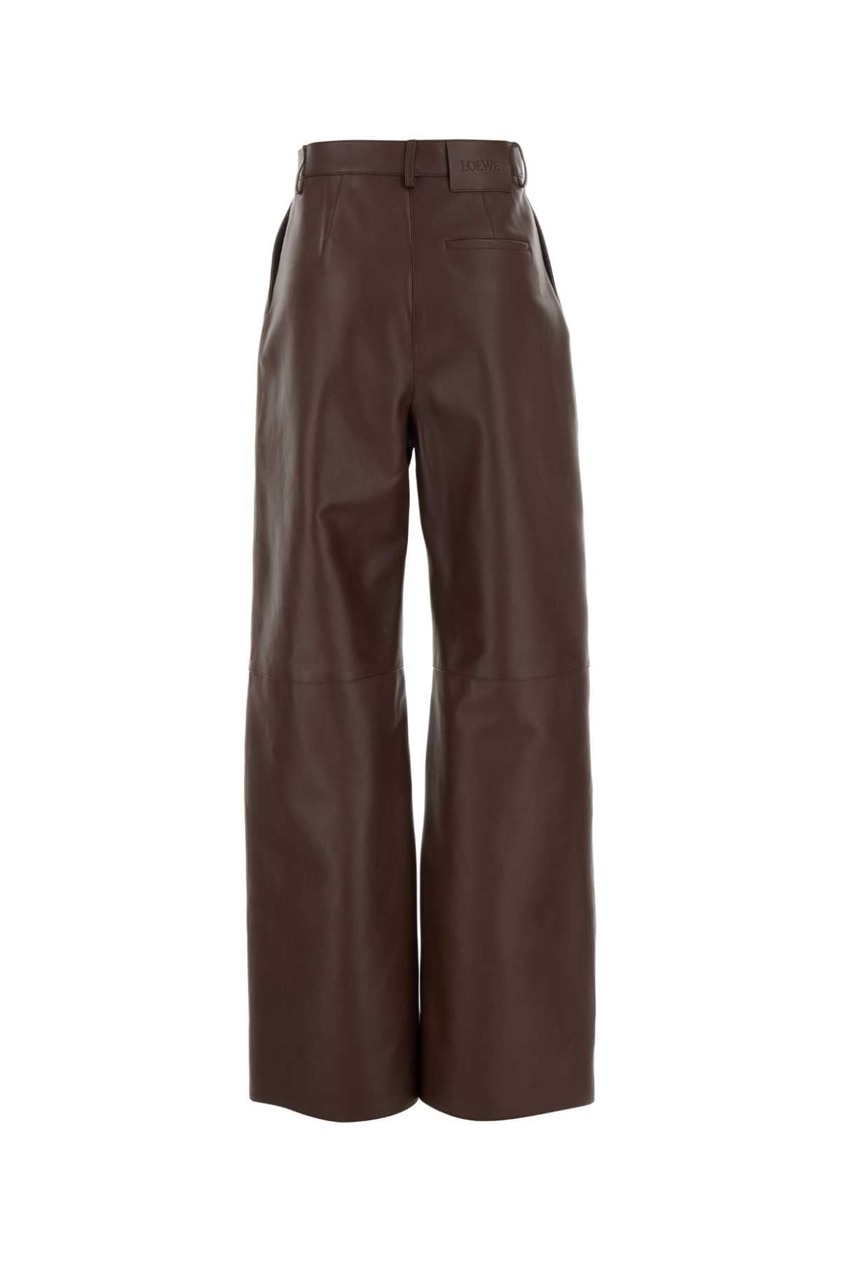 Chocolate Nappa Leather Pant Chocolatebrown Exterior: Lamb Pantaloni