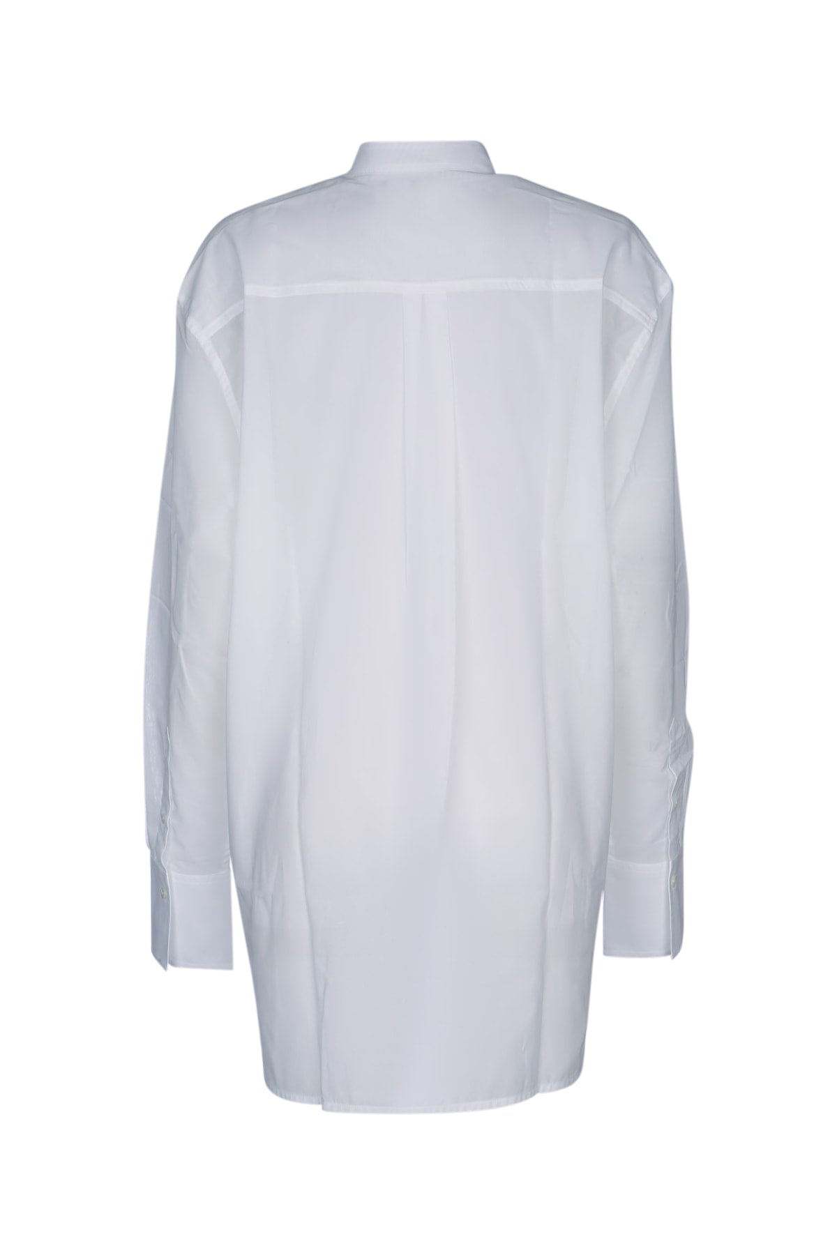 Stand-Collar Shirt White Camicie