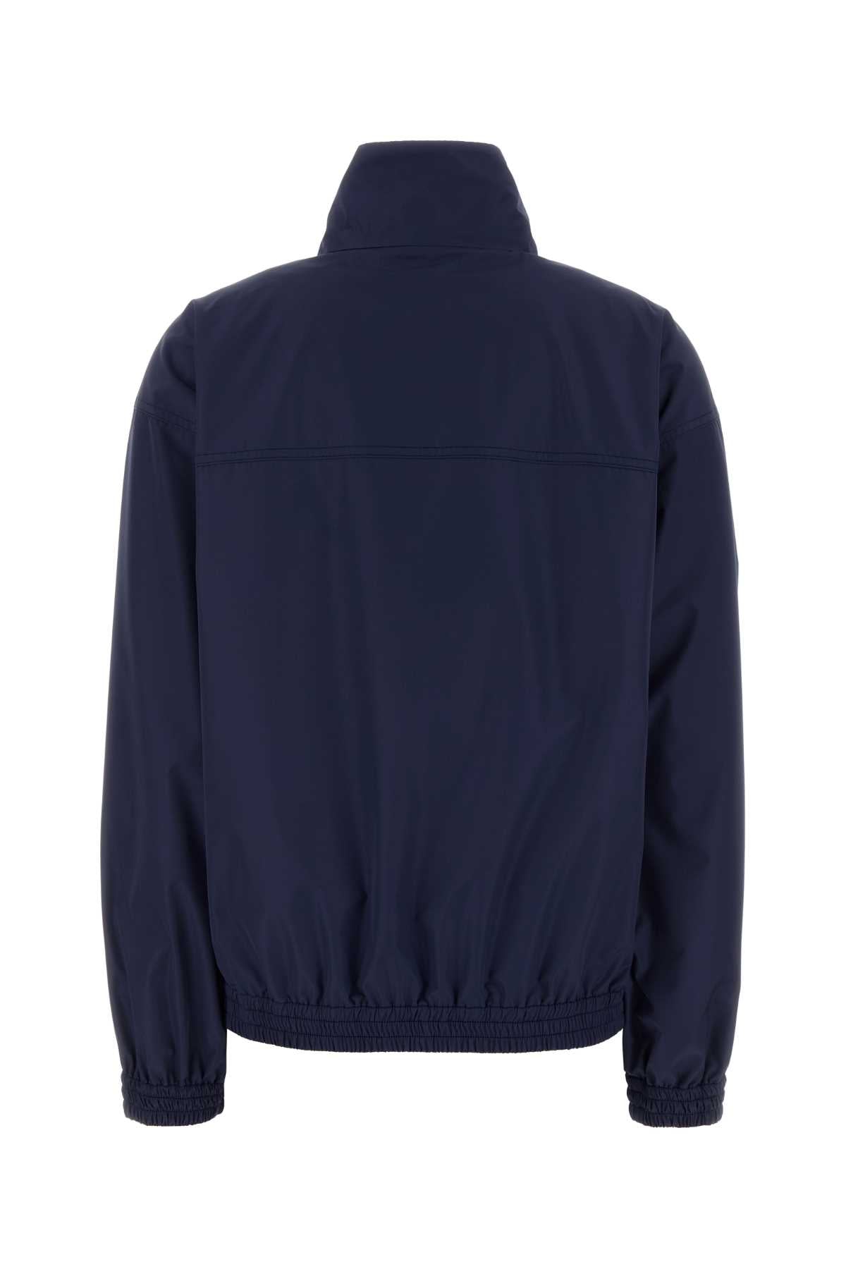 Blue Polyester Windbreaker Royal Giubbini