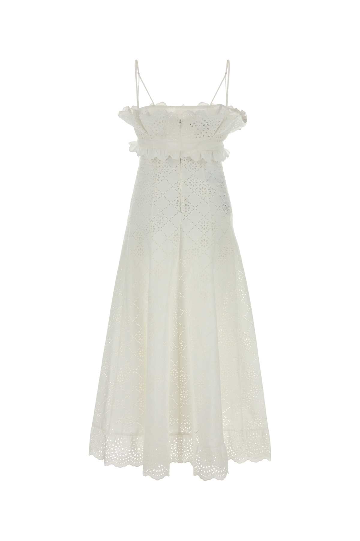 White Broderie Anglaise Dress Bianco Abiti