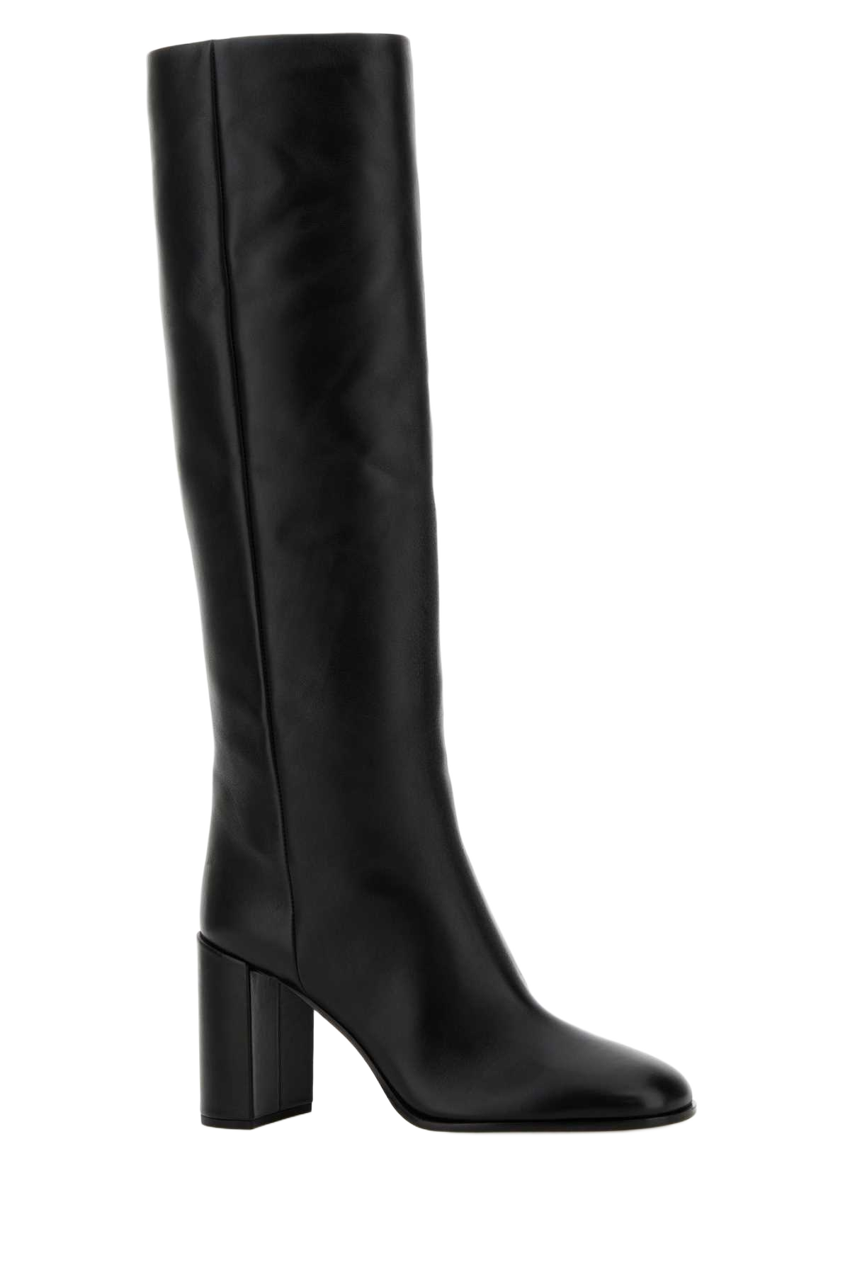 Black Leather Boots Nero Calfleather Stivali