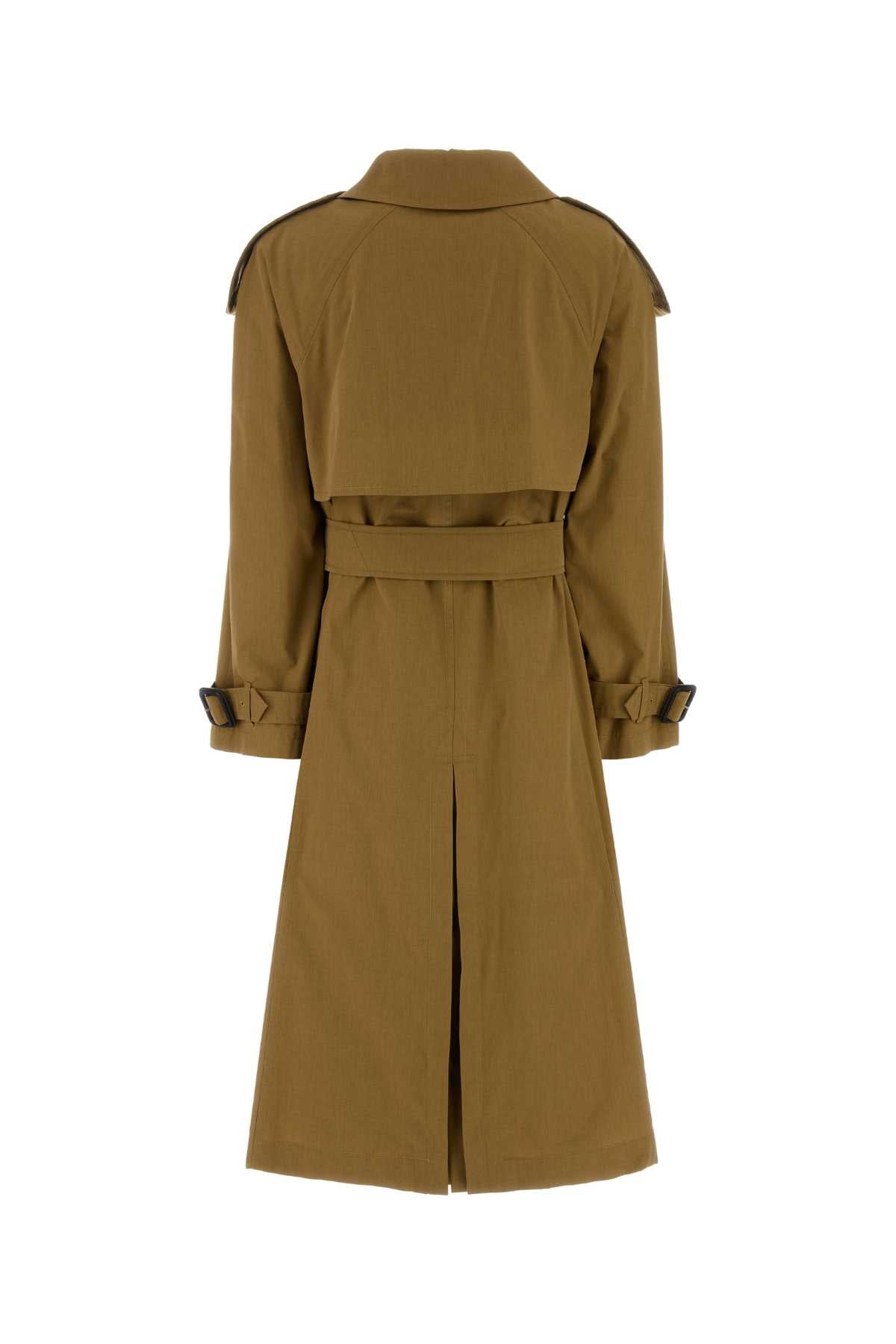 Mud Canvas Fitzrovia Trench Coat Lignumbrown Polyester Cotton