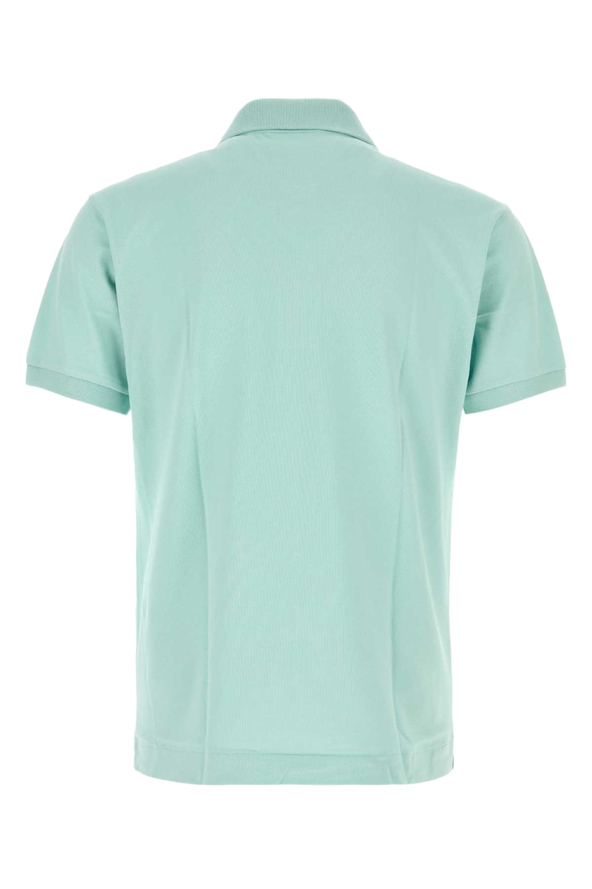 Sea Green Piquet Polo Shirt Exterior: Cotton