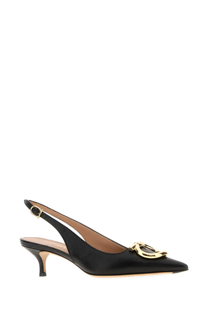 Black Leather Sara 40 Pumps Neroneroamaretti Scarpe Con Tacco