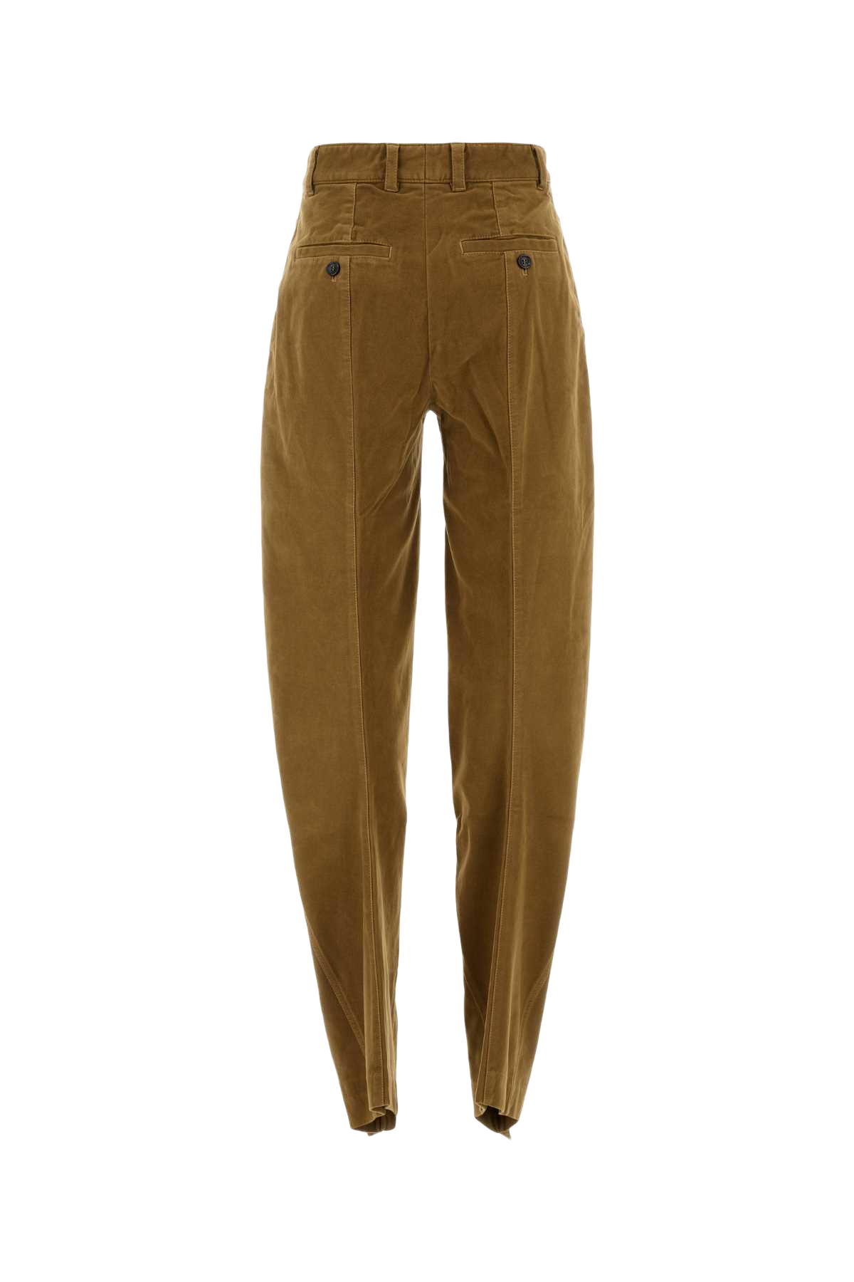 Caramel Stretch Velvet Pant Darkbeige Exterior: Cotton Elastane Pantaloni