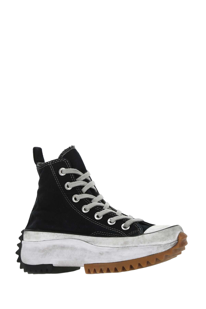 Black Canvas Run Star Hike Sneakers Blacksmokein