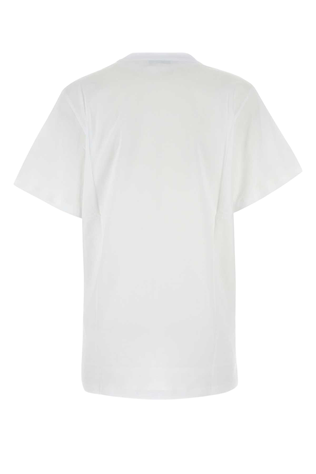White Cotton Mango T-Shirt Bianco Ottico Exterior