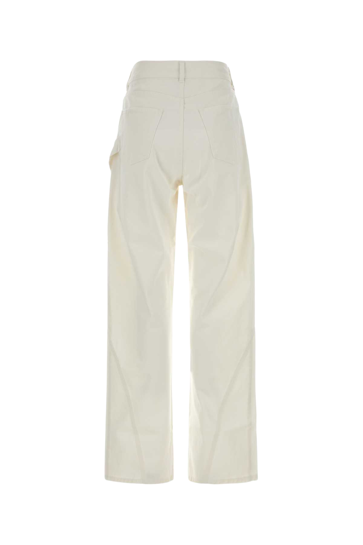 White Denim Jeans Offwhite Exterior: Cotton