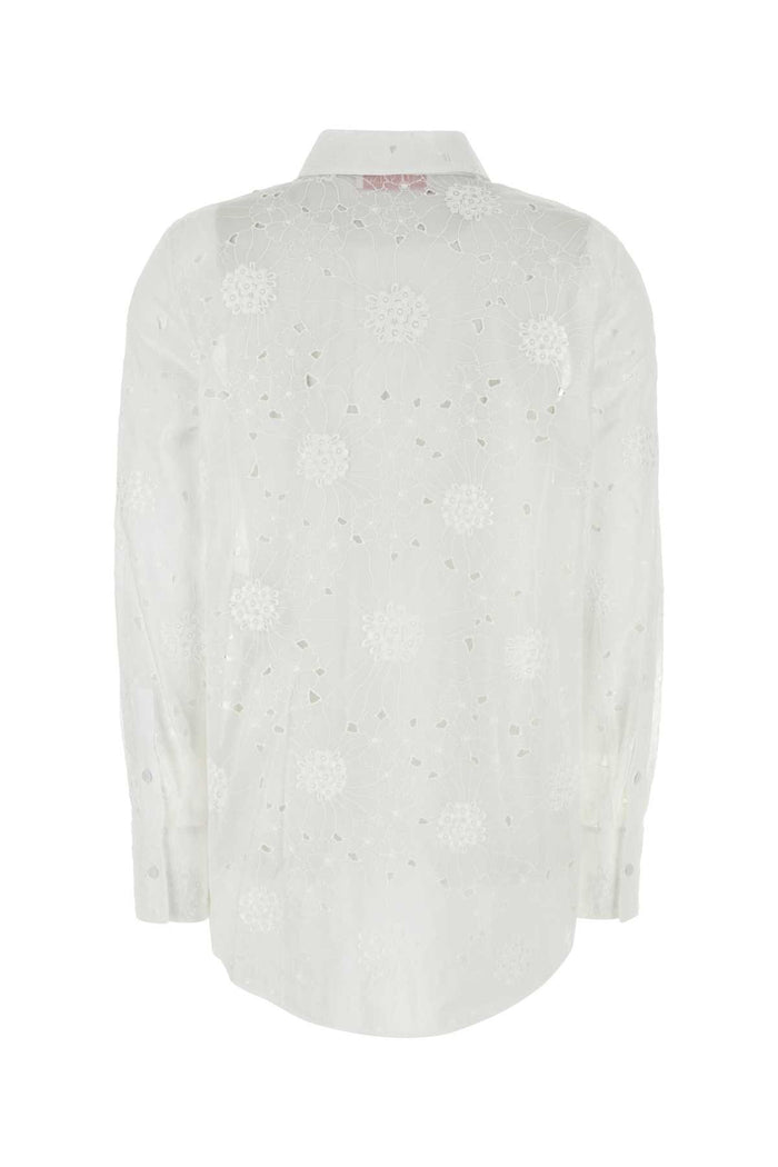 White Cotton Shirt Avorio Exterior: Camicie