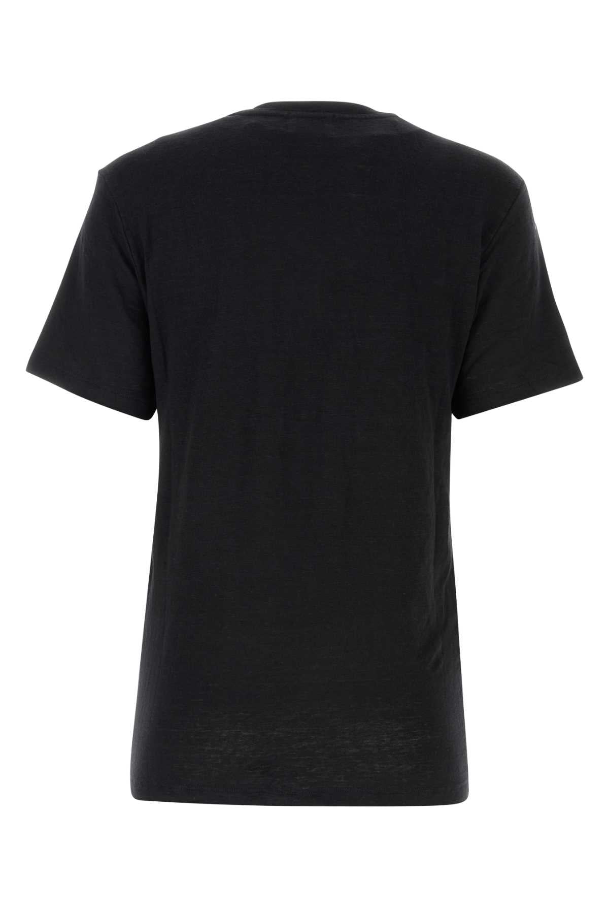 Black Linen Zewel T-Shirt
