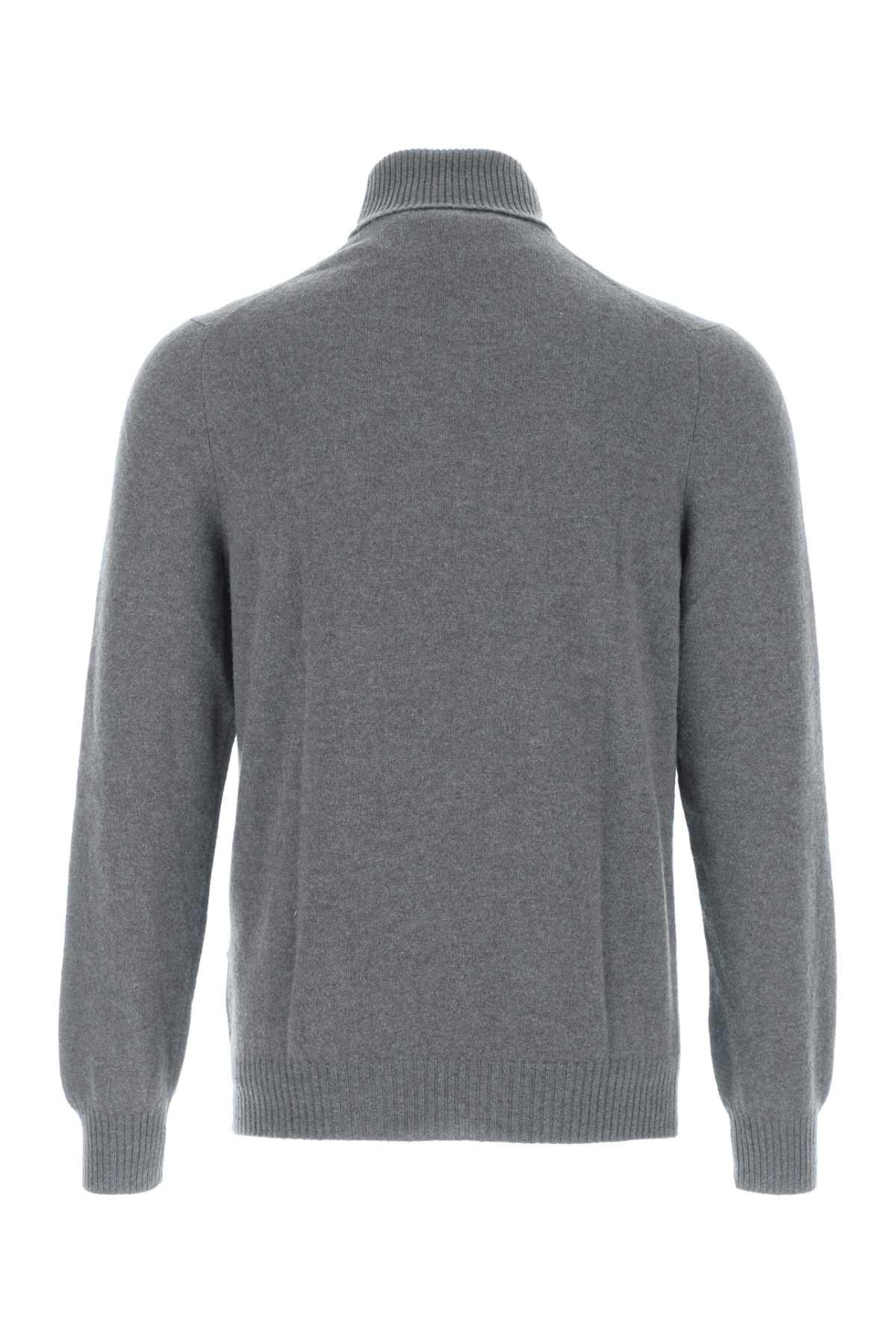 Grey Cashmere Sweater Flannel Exterior: Maglieria