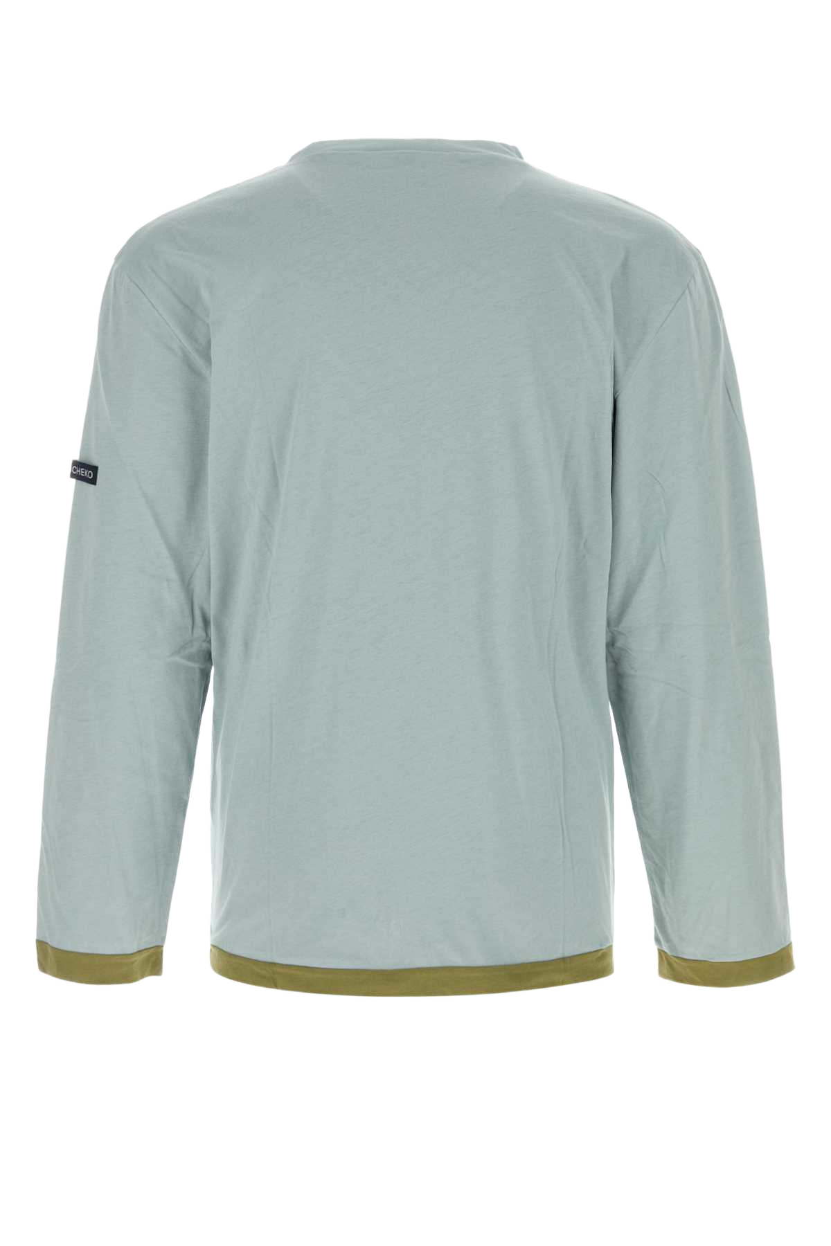 Powder Blue Cotton T-Shirt Skyblue Exterior
