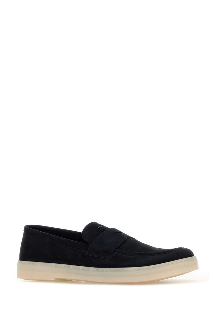 Dark Blue Suede Loafers Blu Mocassini