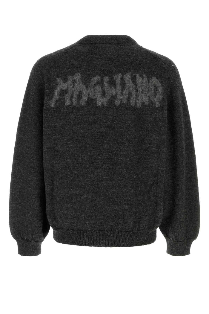 Slate Wool Cardigan Md81_19 Antracite Exterior: Maglieria