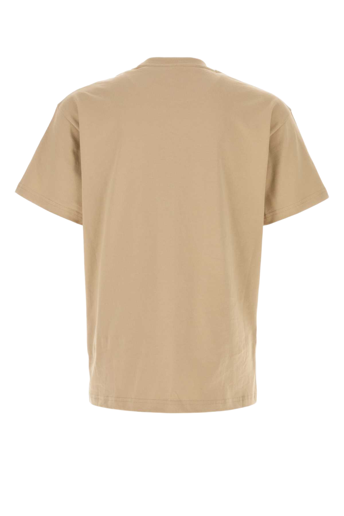 Beige Cotton T-Shirt Beigeblack Exterior