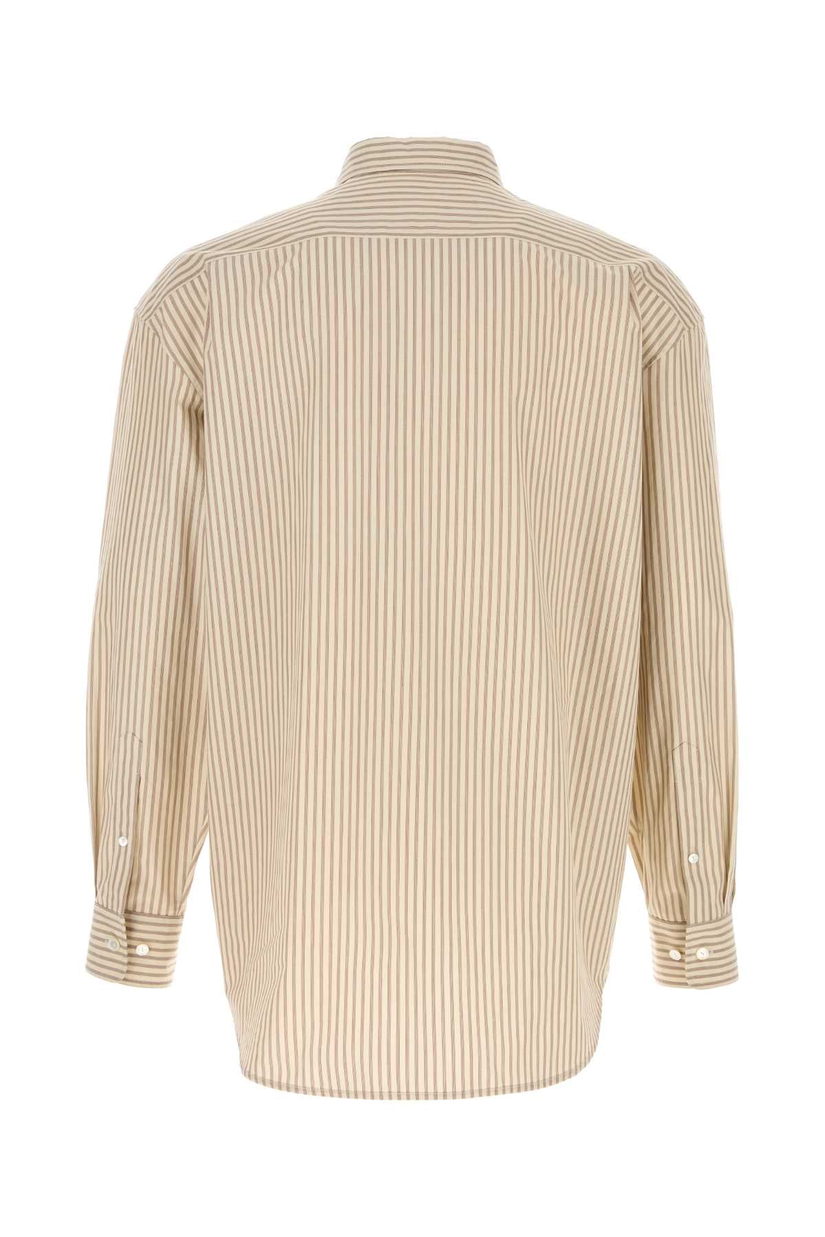 Embroidered Poplin Granada Shirt Ivorybeige Exterior: Cotton Camicie