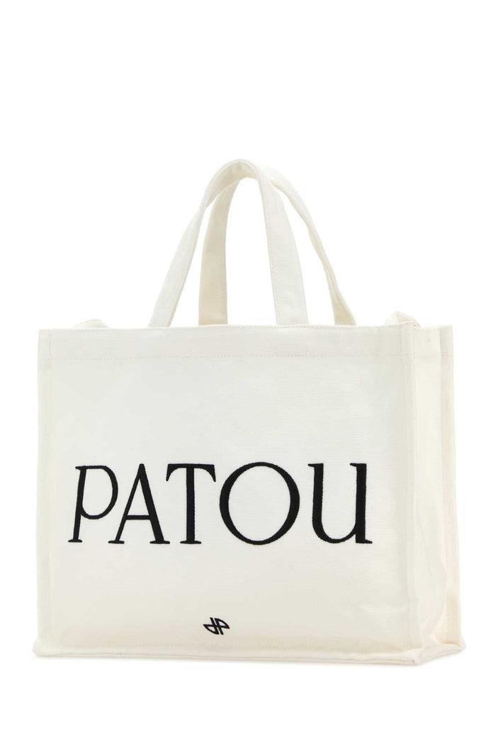 White Canvas Shopping Bag Exterior: Cotton Borse A Mano