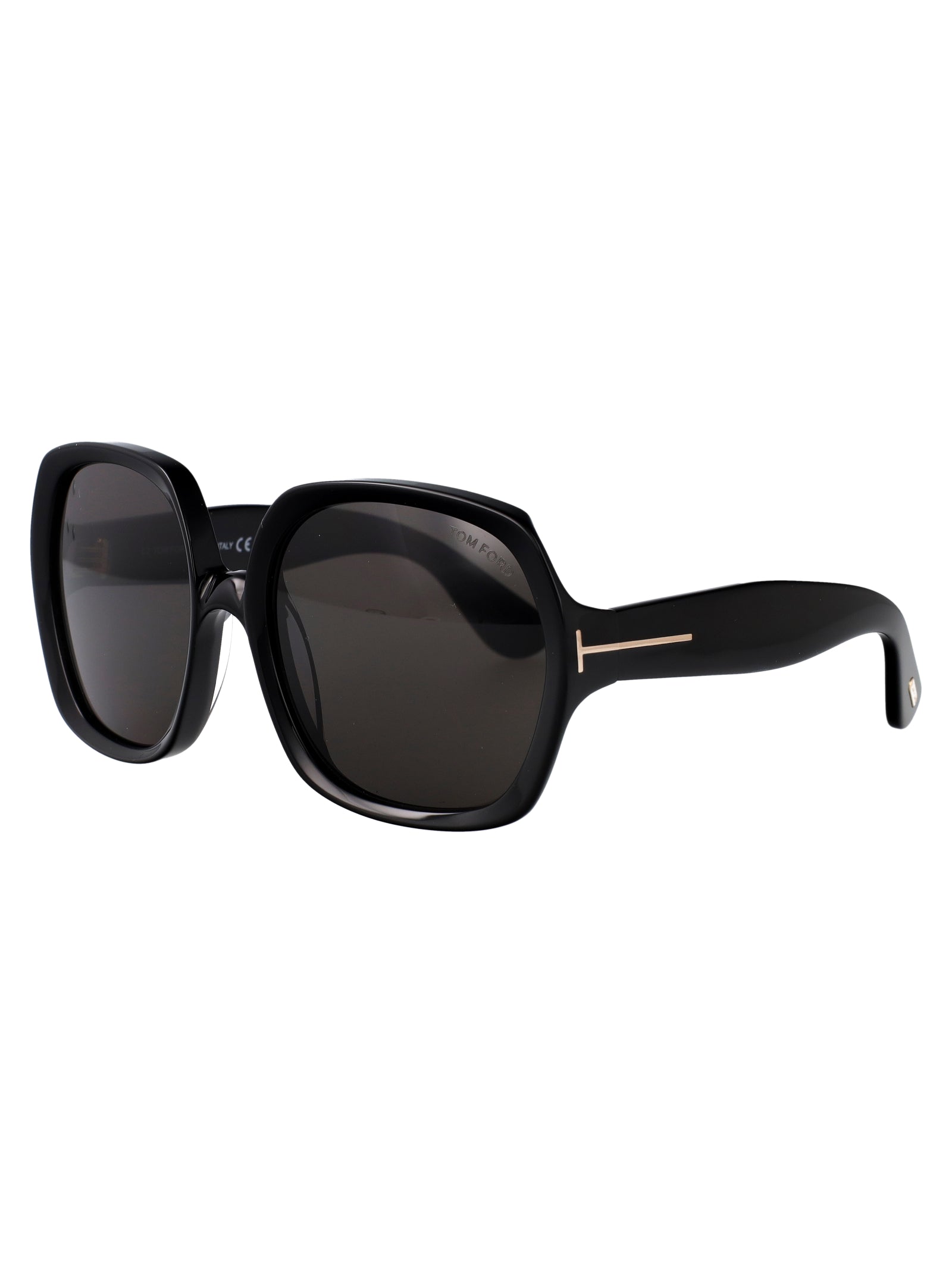Ft1221 01a Nero Lucido / Fumo Acetate Sunglasses