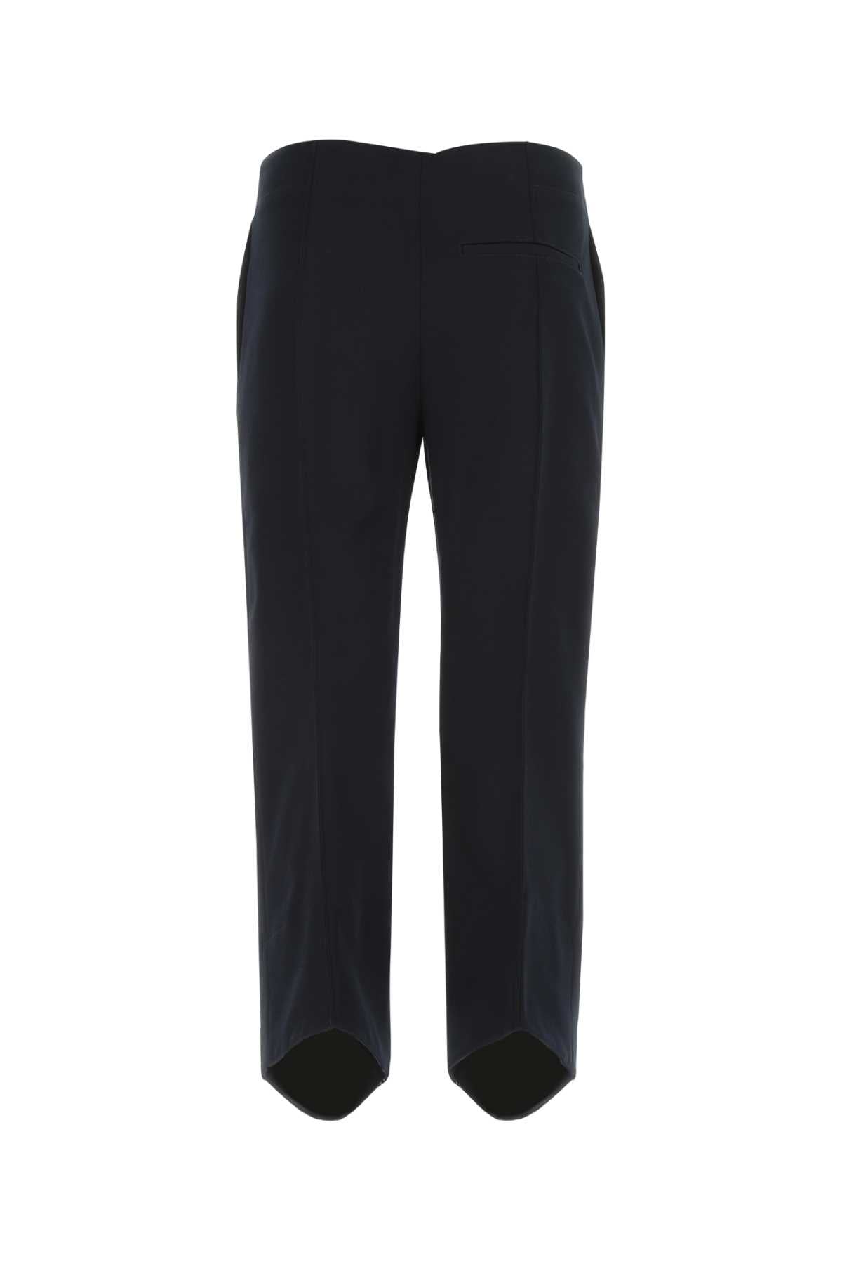 Midnight Blue Cotton Cropped Cut Pant 4020 Exterior: Pantaloni
