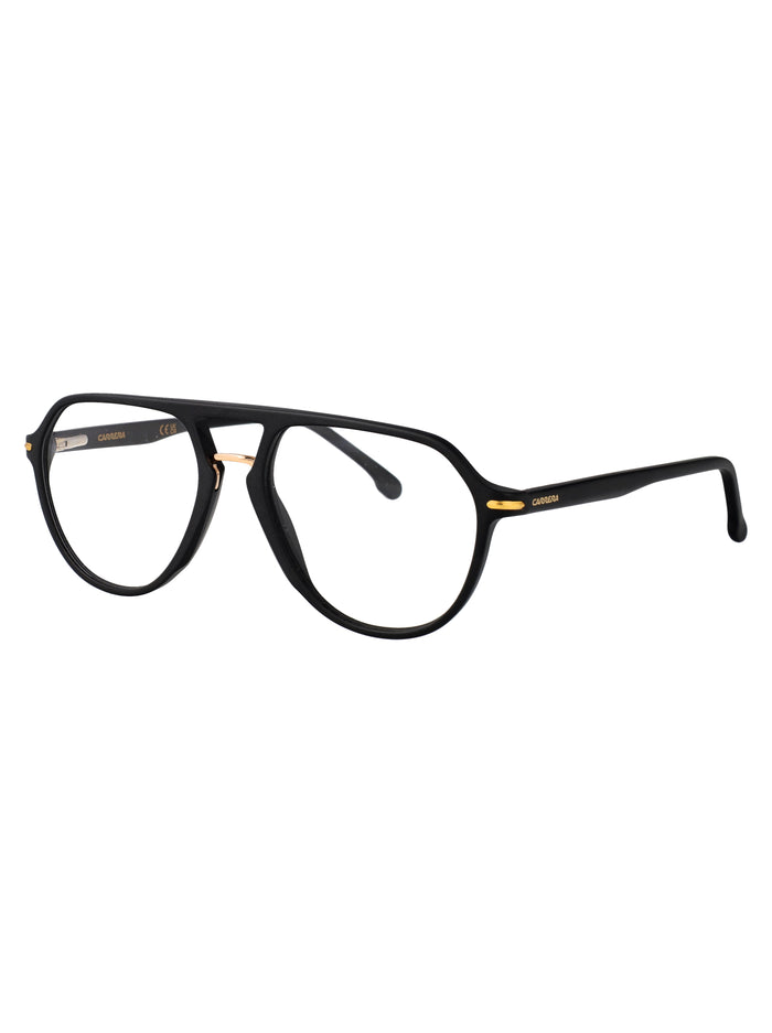 Carrera 345 Matte Black Gold Light Acetate Optical