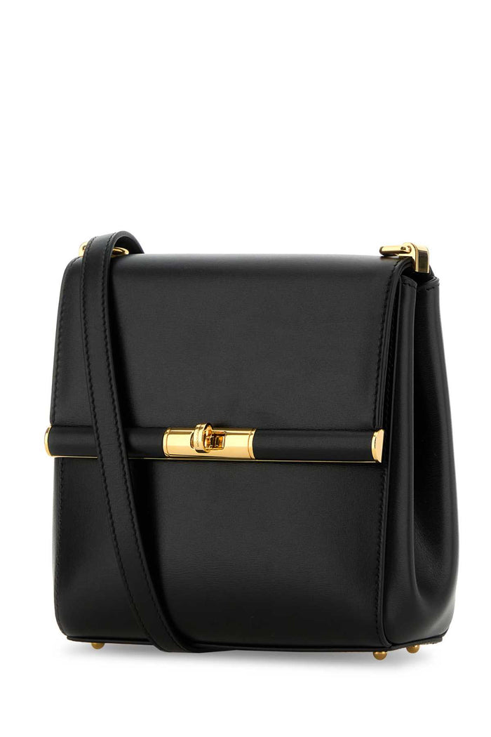 Black Leather Marlene Crossbody Bag Nero Borse A Tracolla