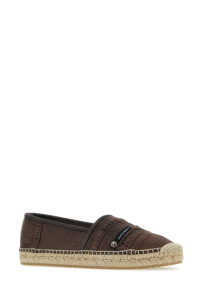 Brown Denim Espadrilles Marrone Espadrillas
