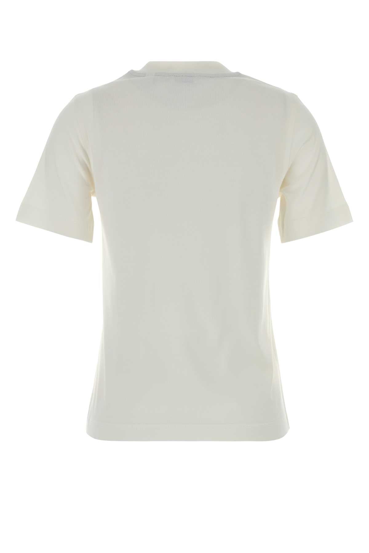 White Cotton T-Shirt Salt