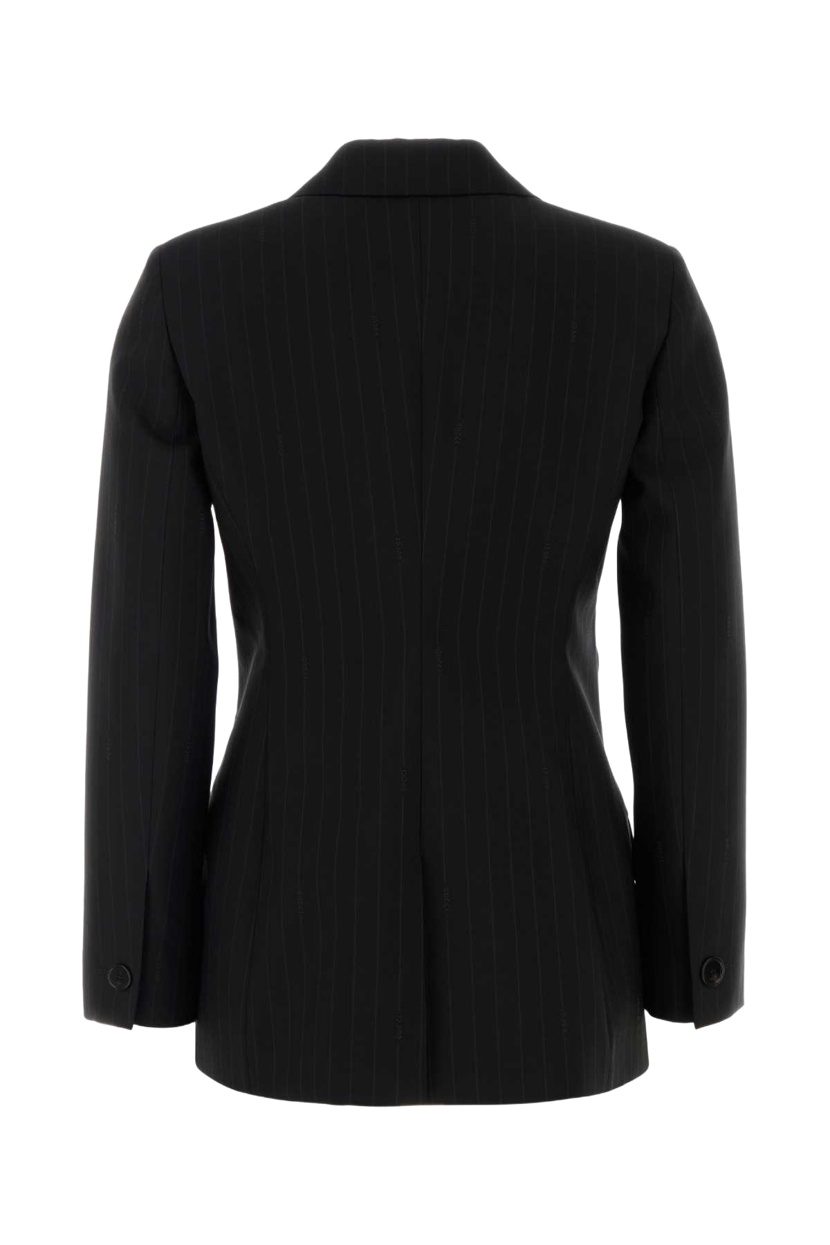 Embroidered Wool Blazer Black T Wooldomestic Buffalo Giacche E Gilet