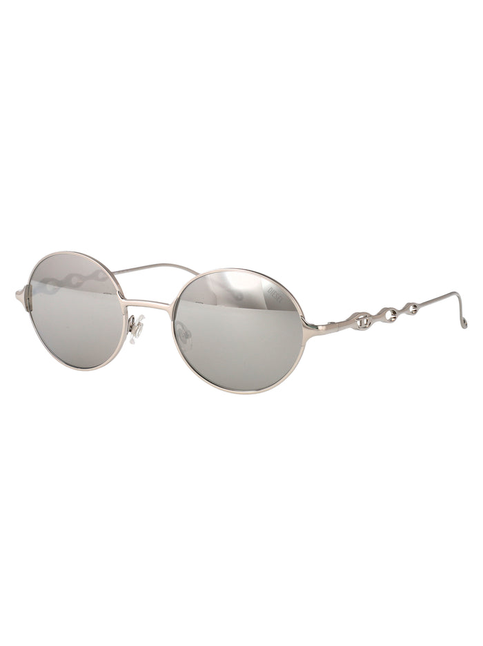 0dl1008 Argento Lucido Metal Sunglasses