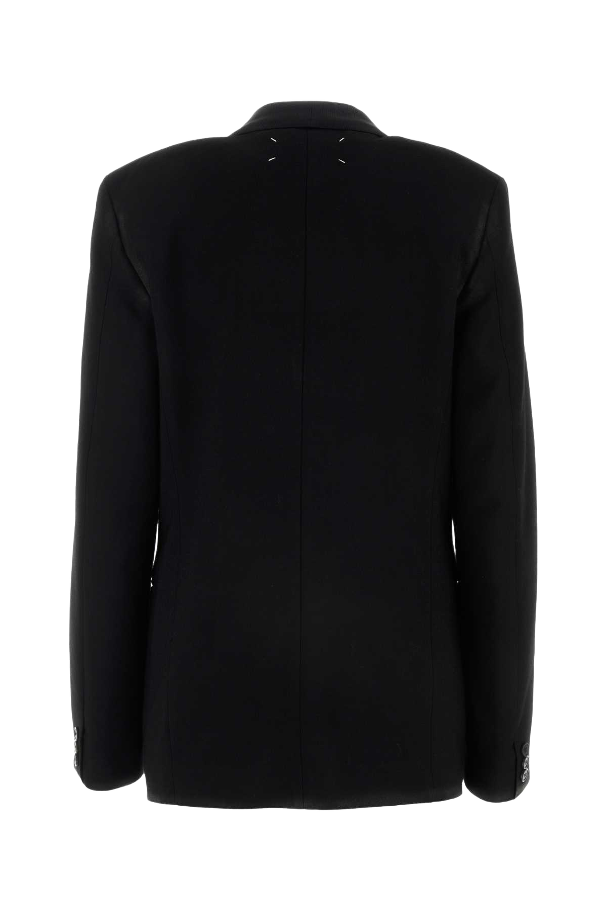 Black Gabardine Blazer Blackshiny Giacche E Gilet