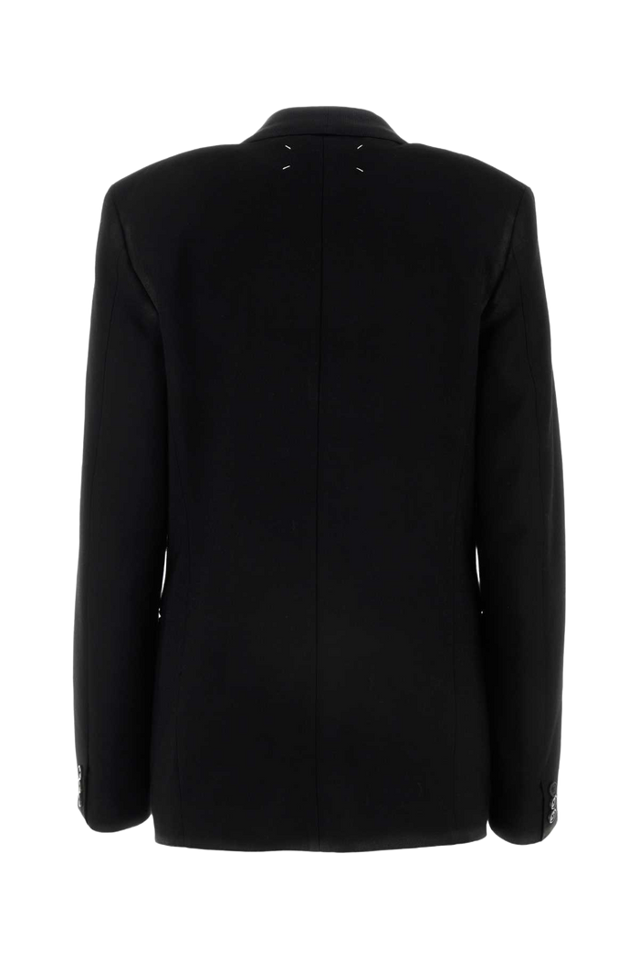 Black Gabardine Blazer Blackshiny Giacche E Gilet