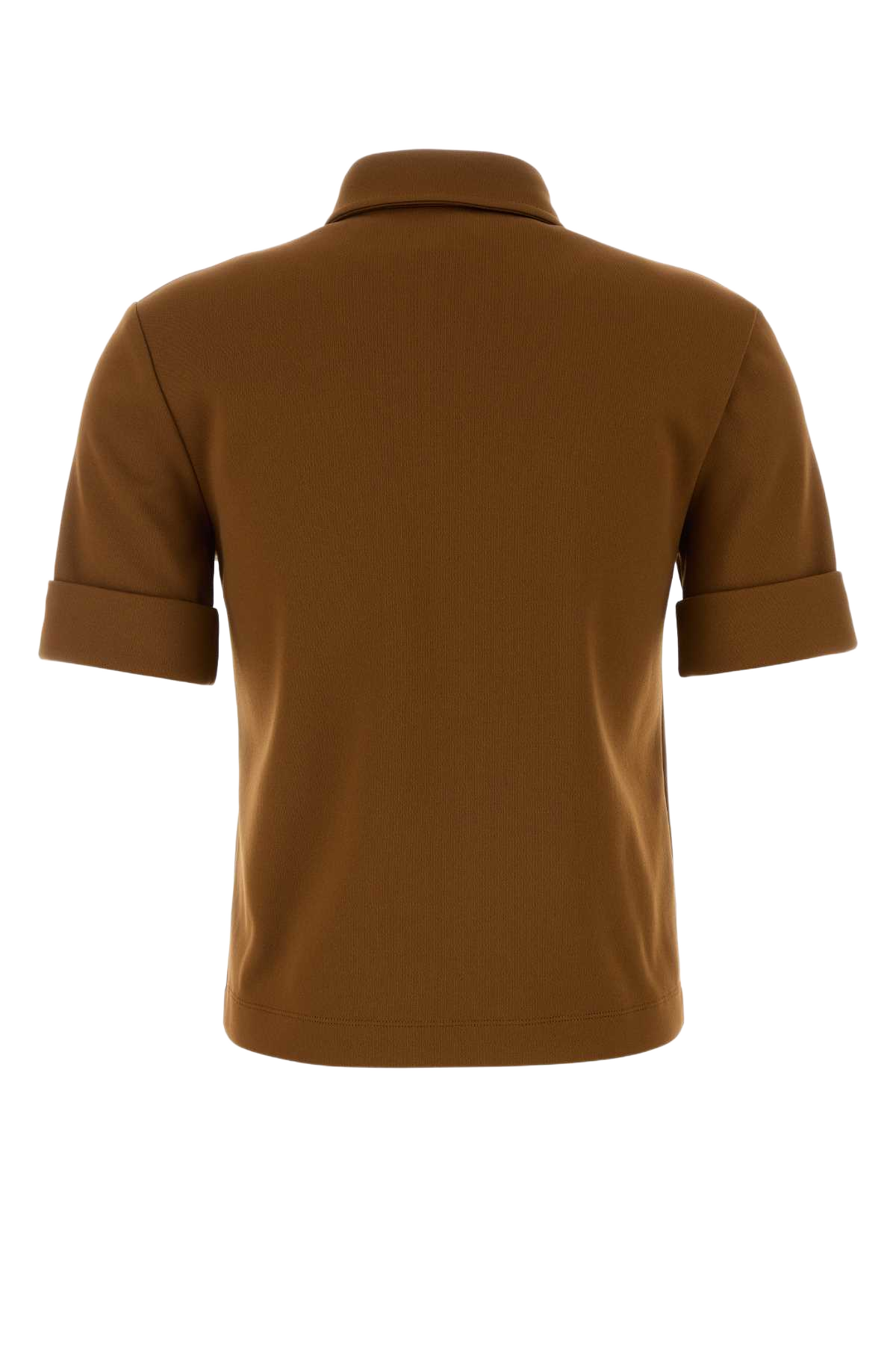 Brown Jersey Polo Shirt Cannella Exterior: Polyester