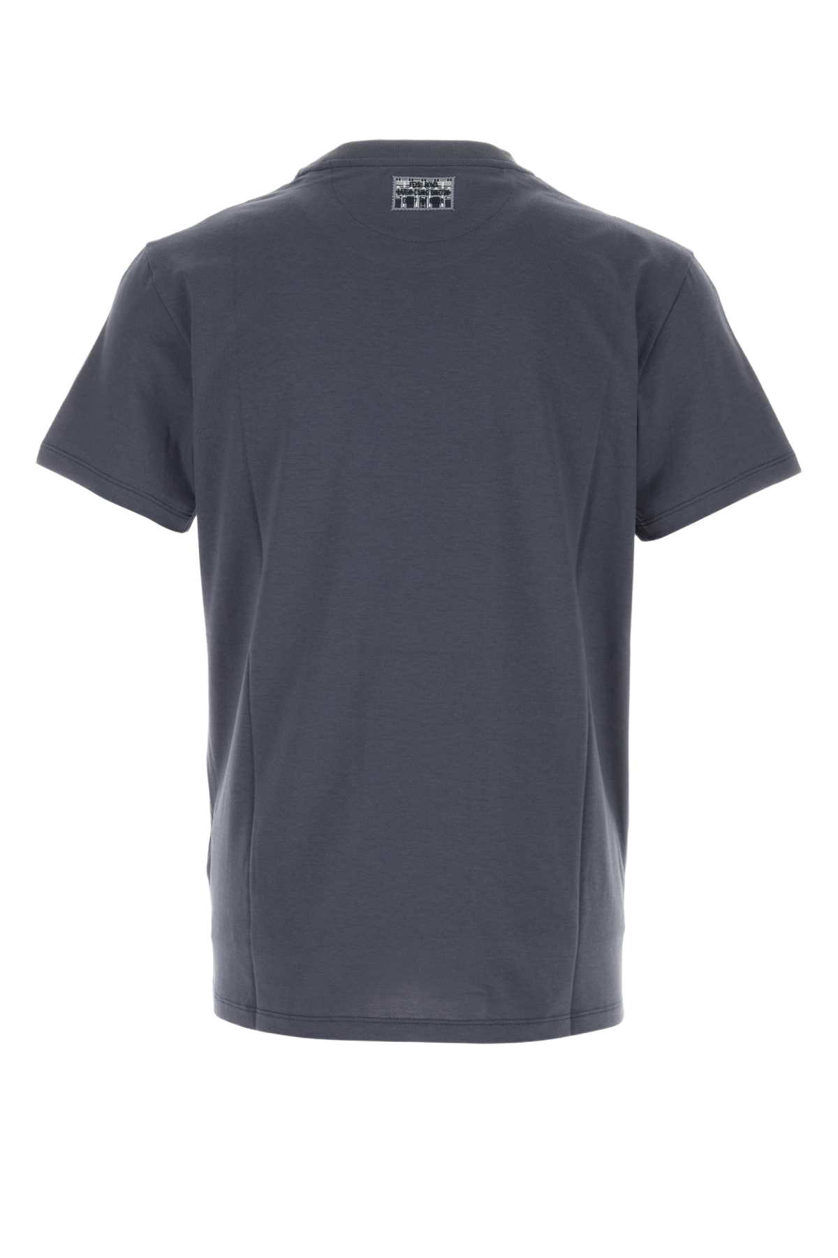 Air Force Blue Cotton T-Shirt Blu Dark Exterior