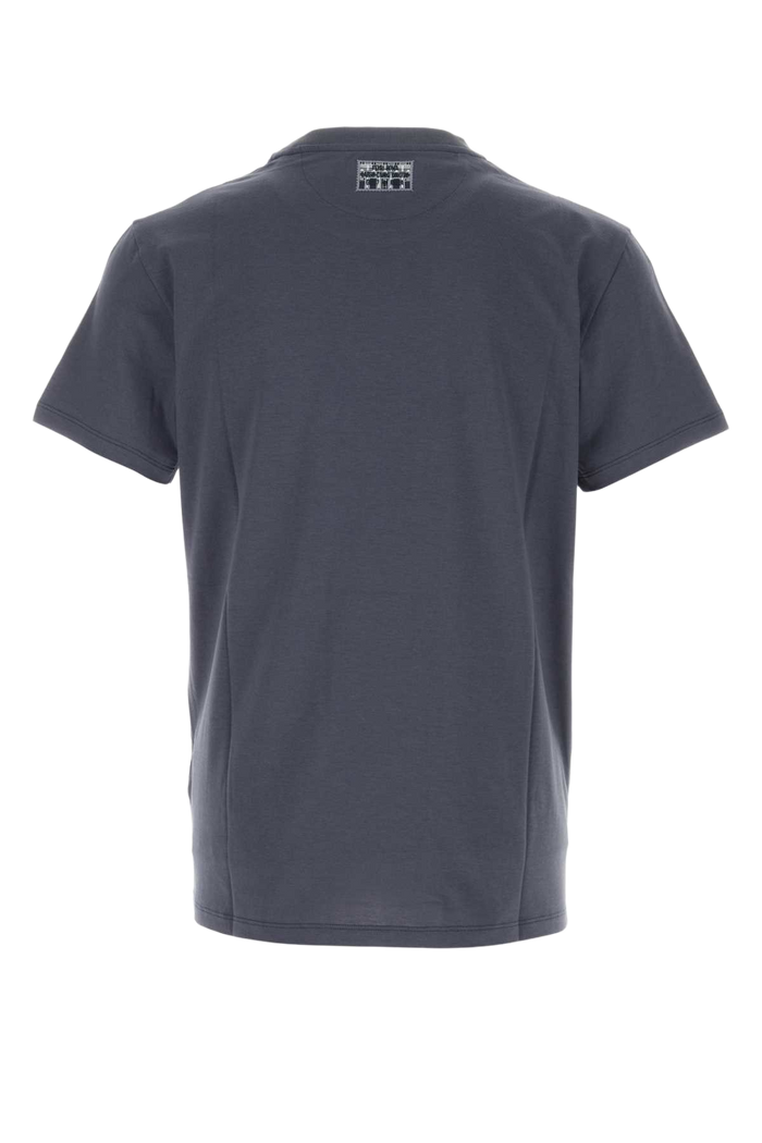 Air Force Blue Cotton T-Shirt Blu Dark Exterior