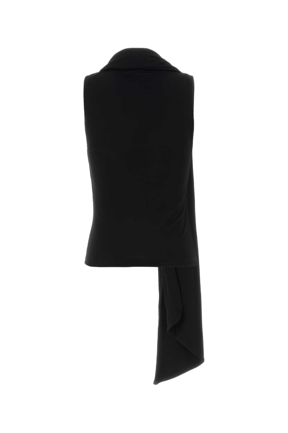 Black Jersey Top Noir Exterior: Viscose Nylon Maglie