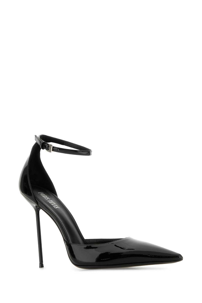 Black Leather Lidia Pumps Scarpe Con Tacco
