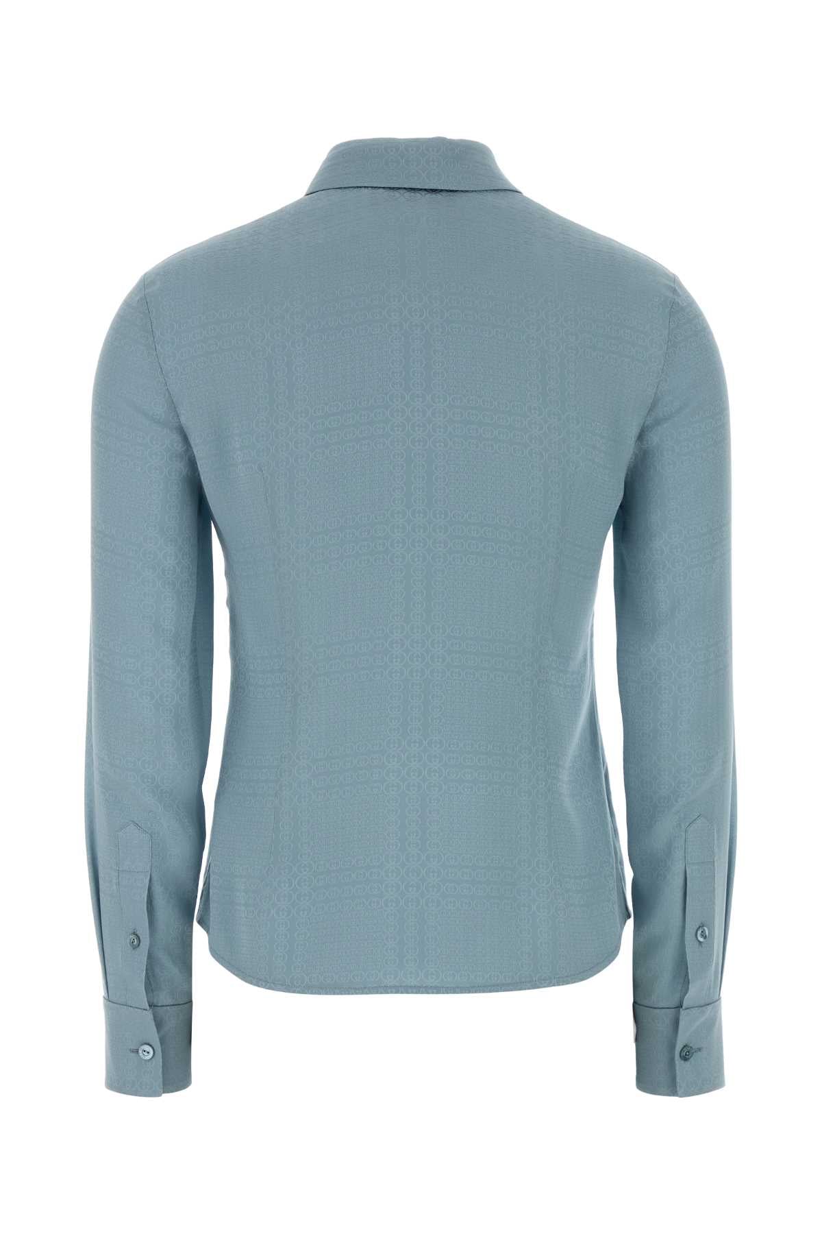 Light-Blue Silk Shirt Ancientavio Camicie