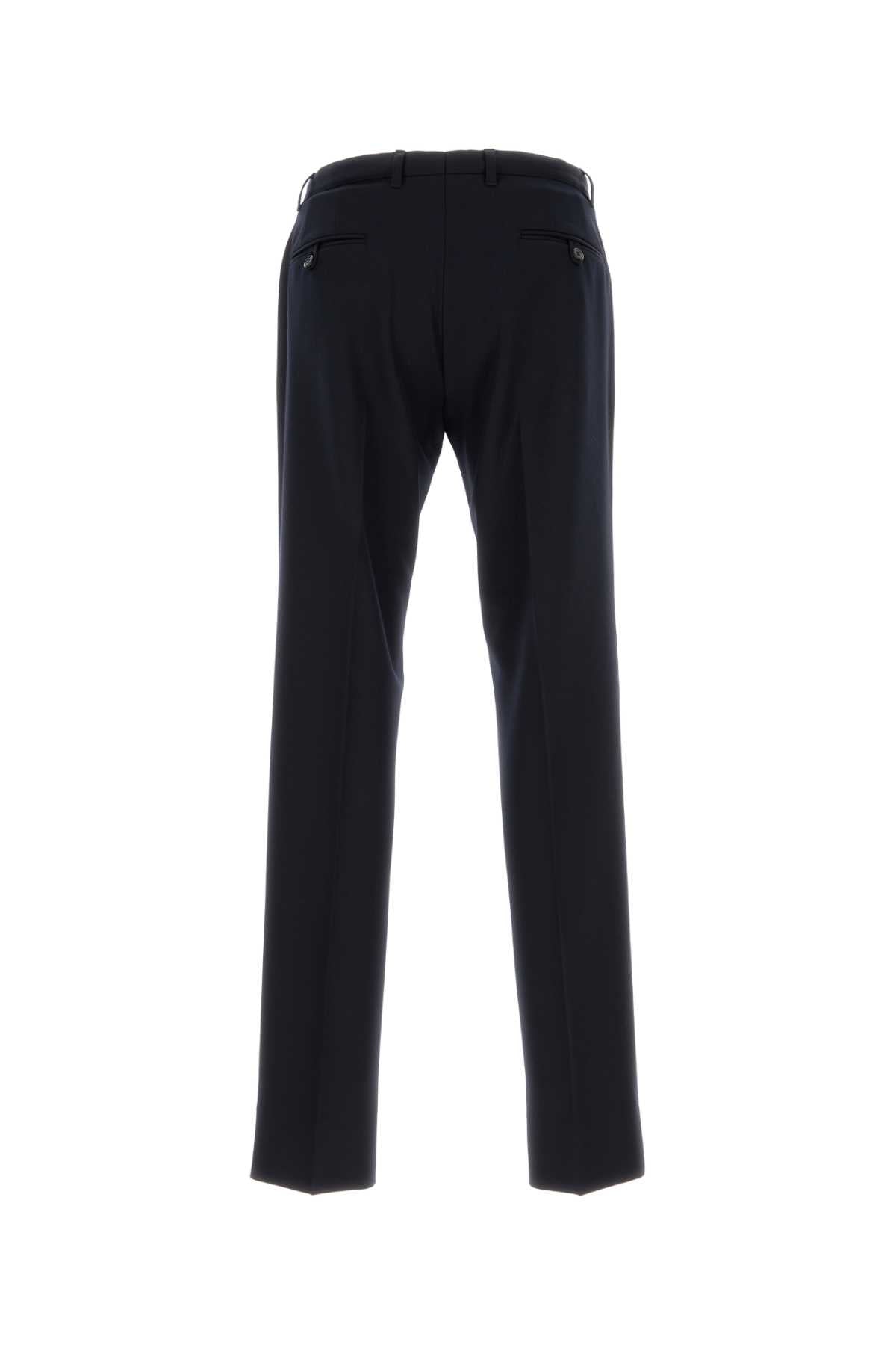 Midnight Blue Wool Pant Bleu Exterior: Virgin Pantaloni