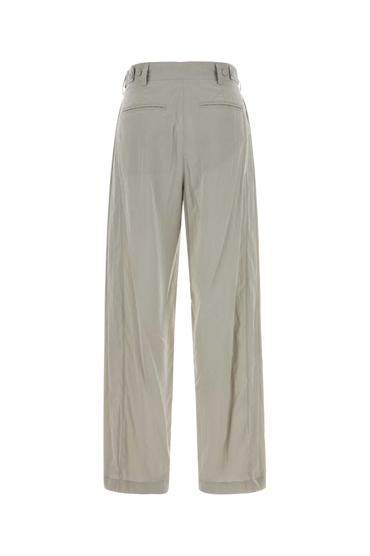 Light Grey Silk Blend Wide-Leg Iven Pant Smokegrey Exterior: Nylon Pantaloni