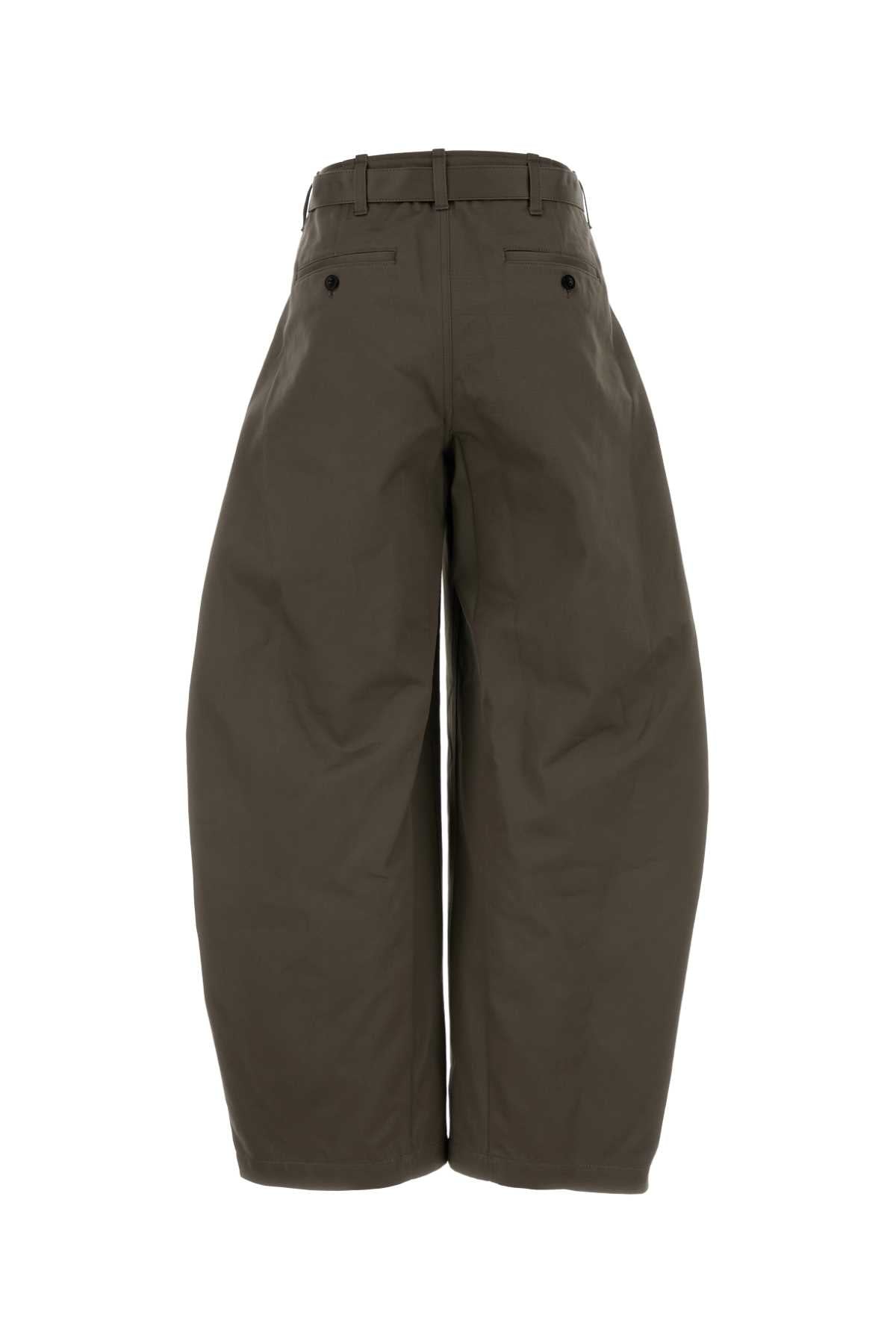Mud Cotton Wide-Leg Pant Beige Pantaloni