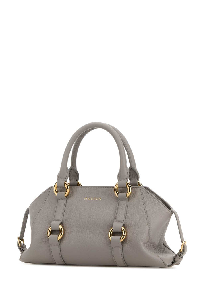 Grey Leather Small Farringdon Handbag Greygold Borse A Mano