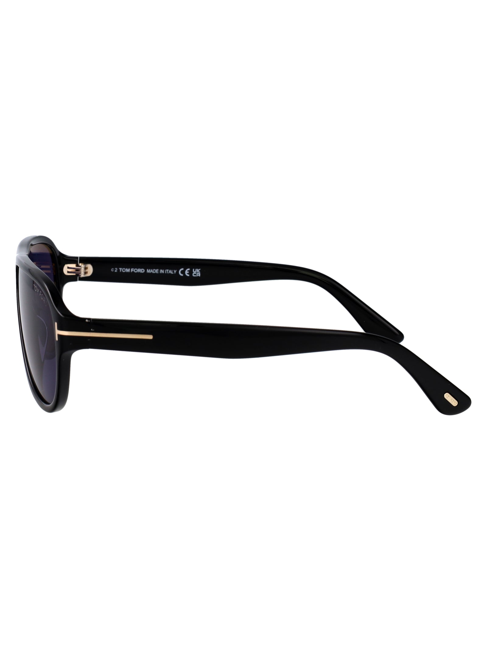 Ft1336 01v Nero Lucido / Blu Acetate Sunglasses