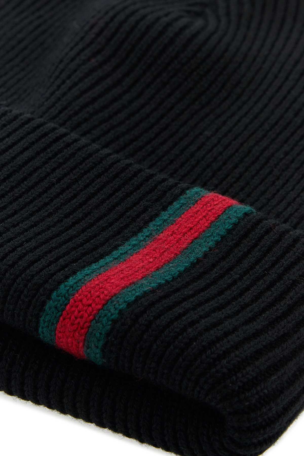 Black Wool Fabric Cuffie