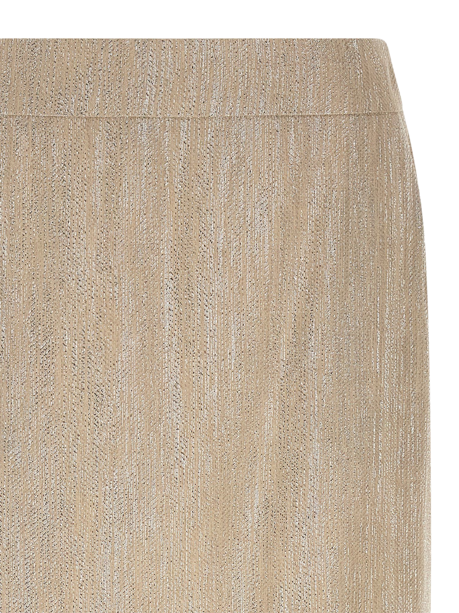Lamé Thread Skirt Beige