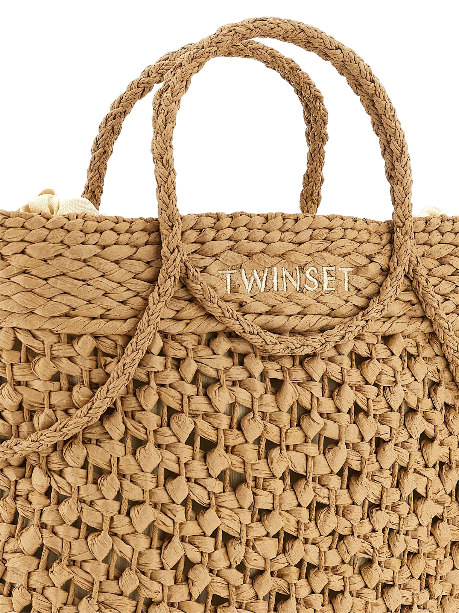 Straw shopping bag Beige More Tote