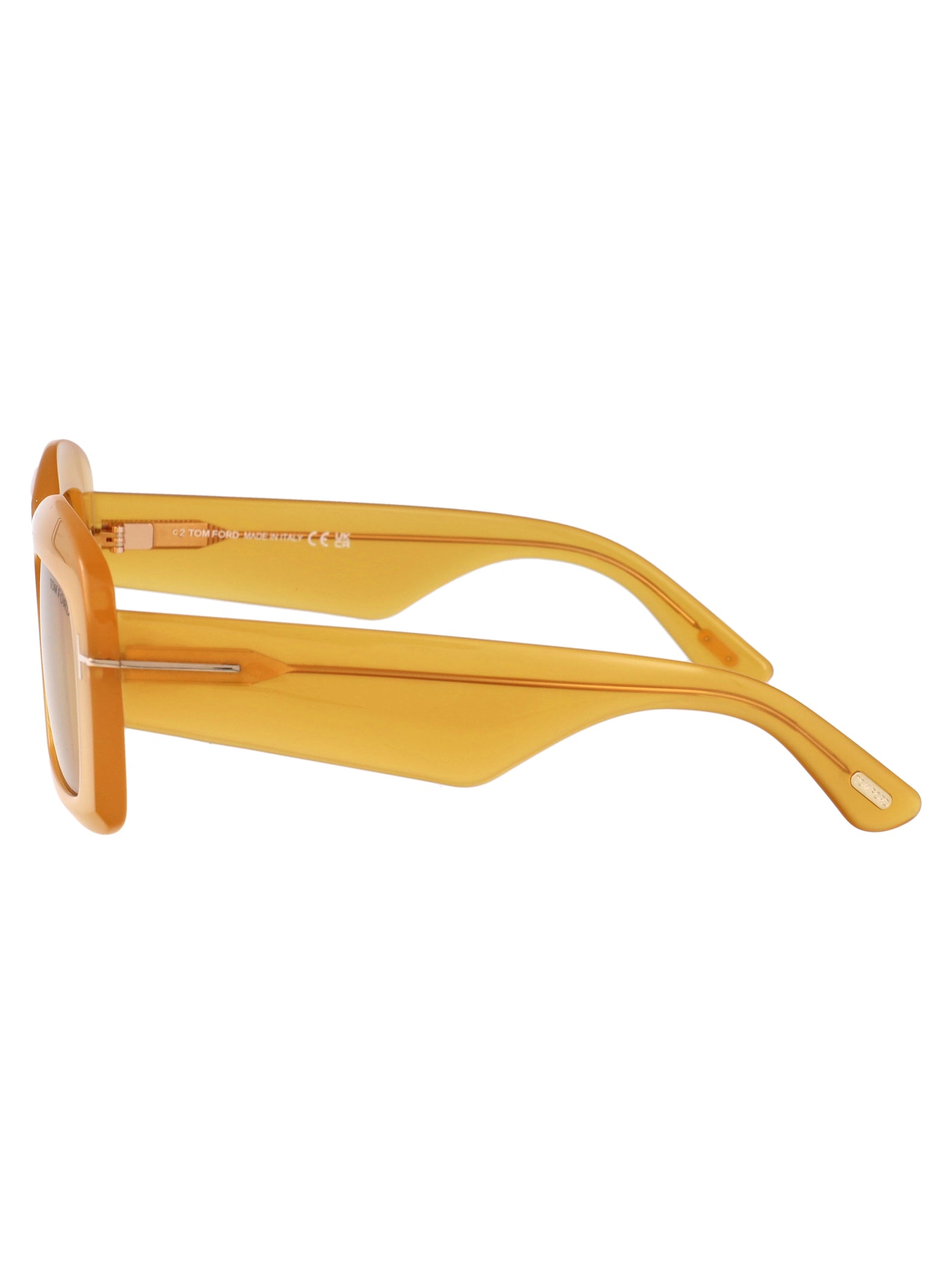 Ft1218 39e Giallo Luc / Marrone Acetate Sunglasses