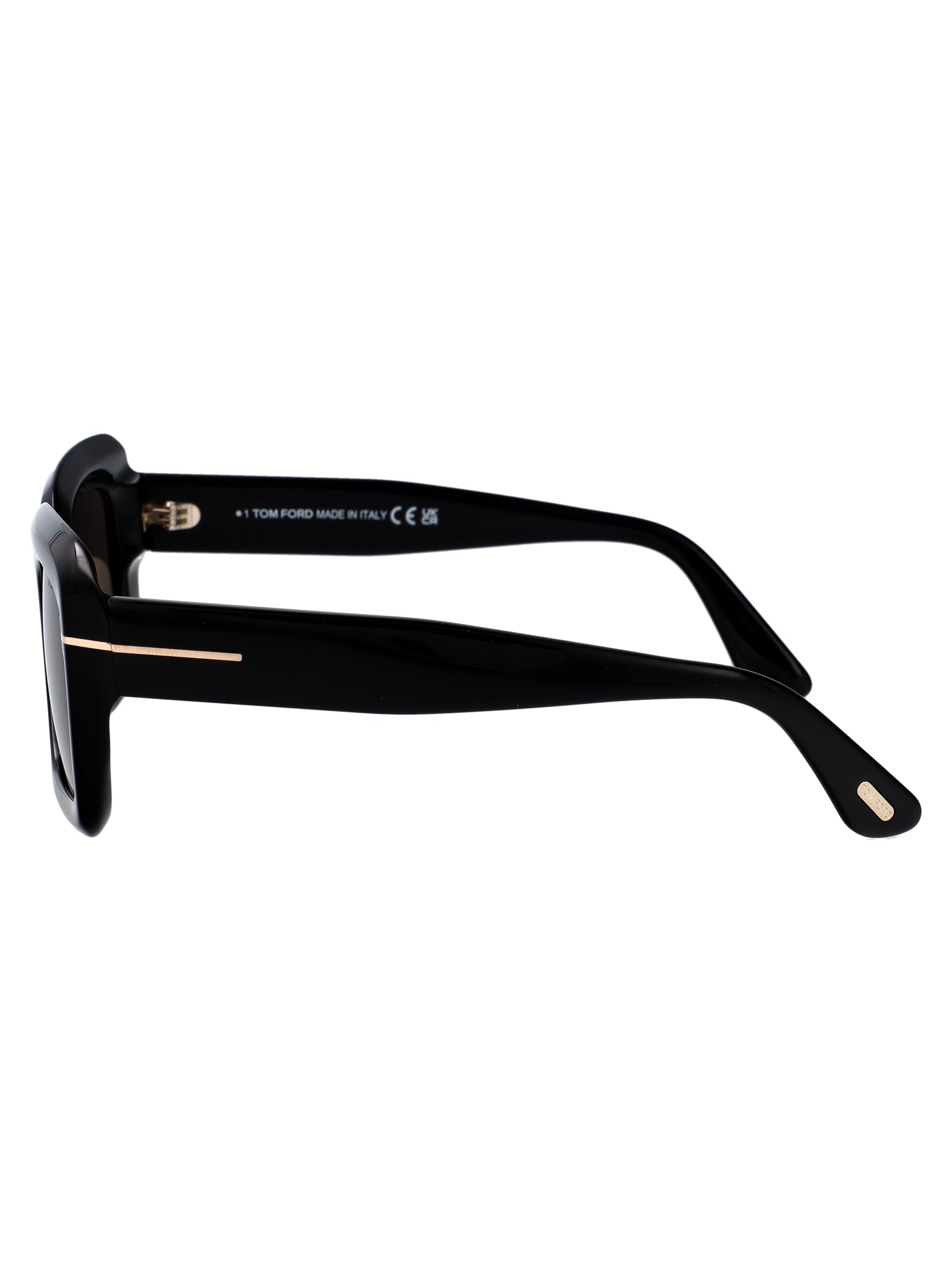 Ft1318 01a Nero Lucido / Fumo Acetate Sunglasses