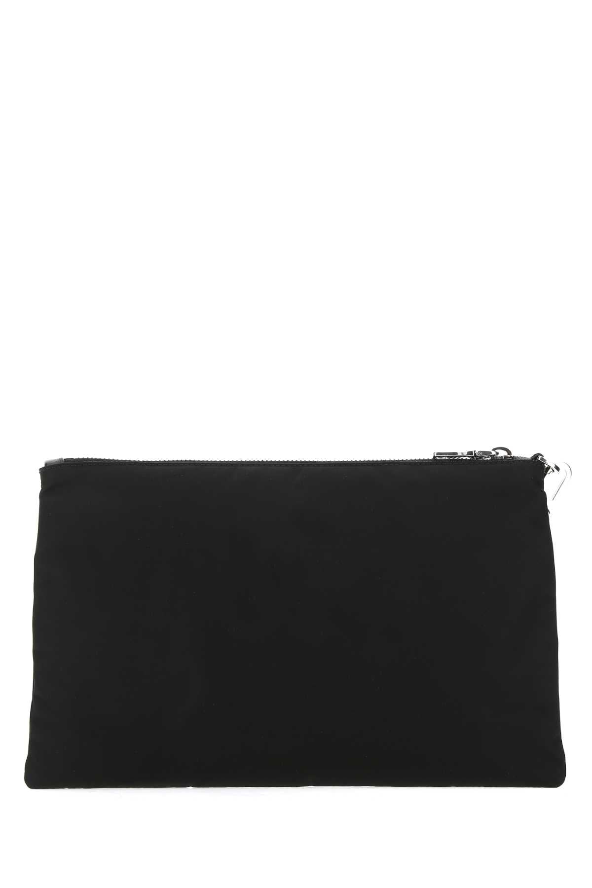 Nero Poliammidericiclata-vitello Clutch