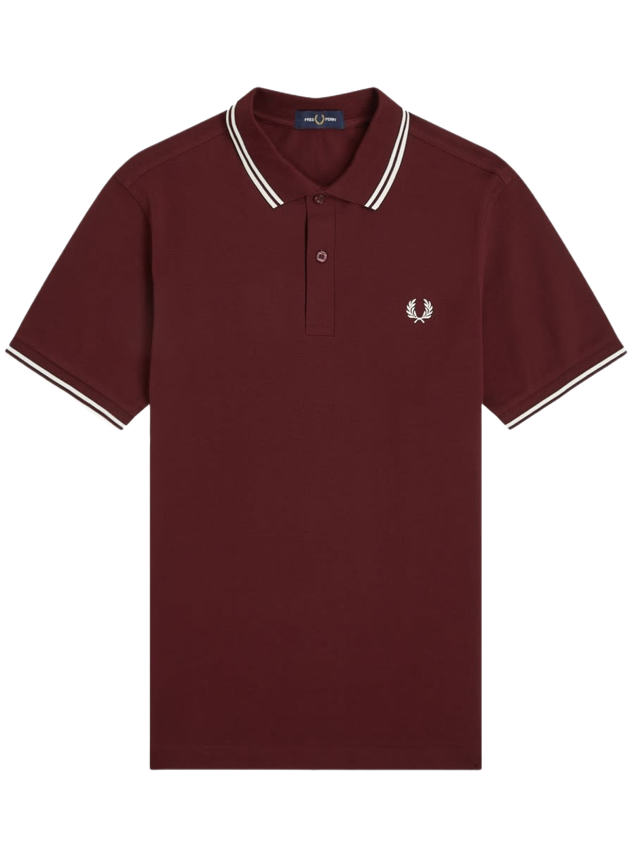 Polo With Logo Bordeaux Cotton Shirts