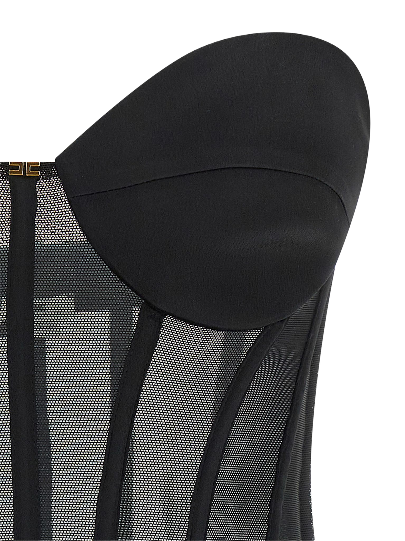 Bustier Top Black Polyamide Tops